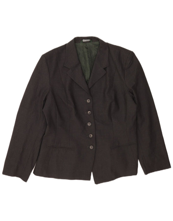 Laura Ashley Womens 5 Button Blazer Jacket UK 18 XL Grey Wool