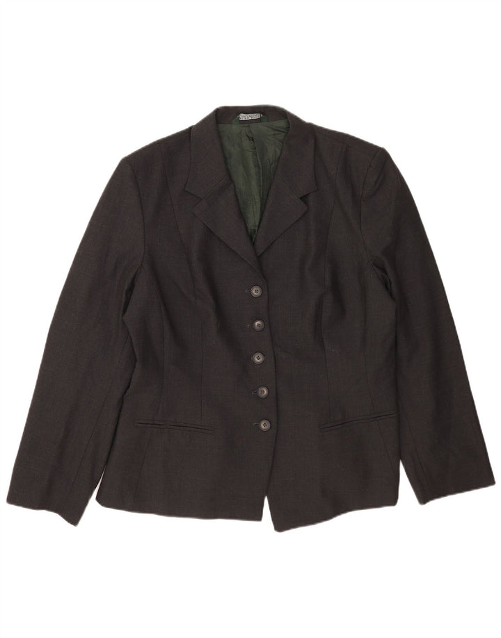 Laura Ashley Womens 5 Button Blazer Jacket UK 18 XL Grey Wool