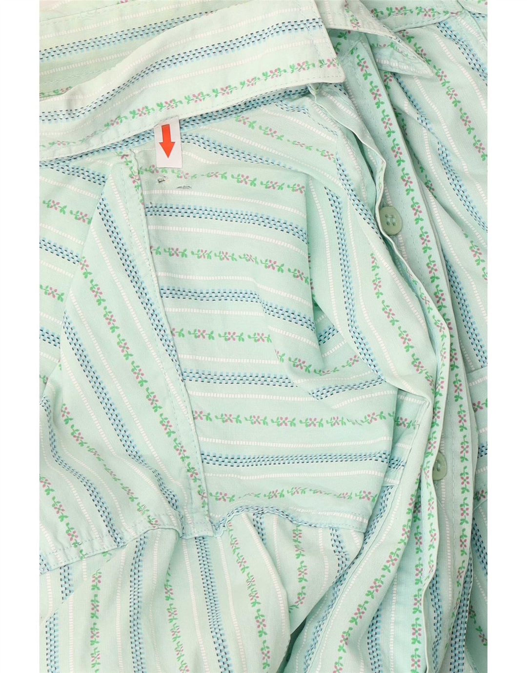 POP 84 Mens Shirt Small Green Striped