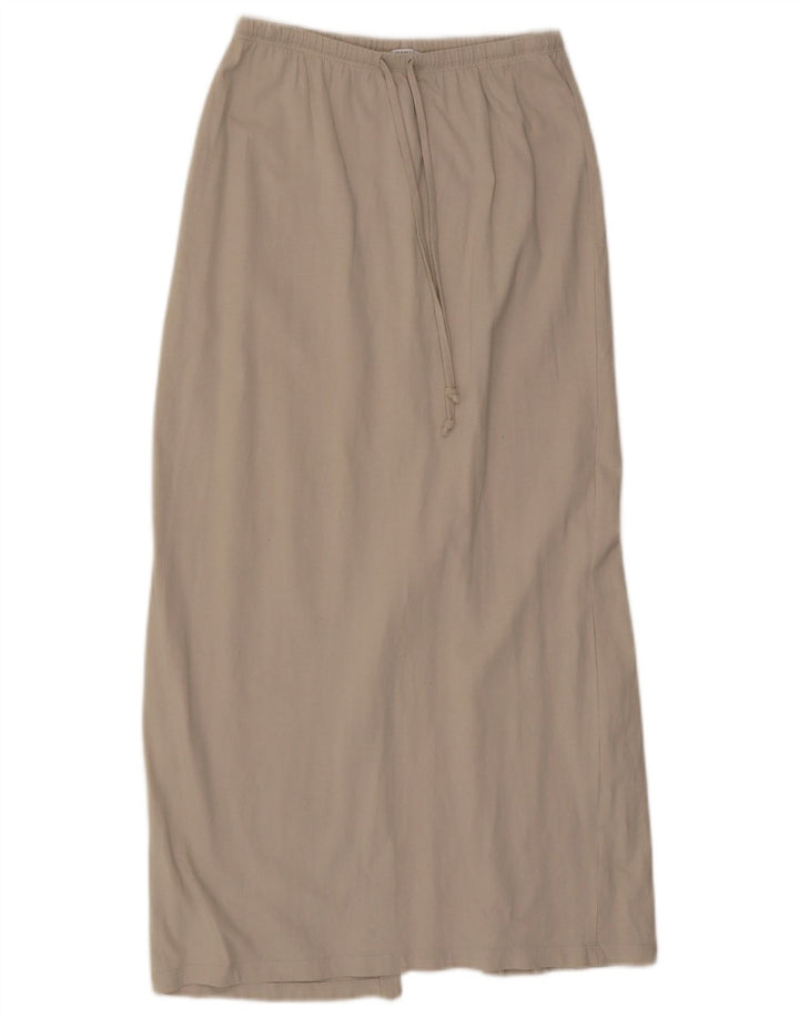 Zara Womens Maxi Skirt Small W26  Beige Cotton
