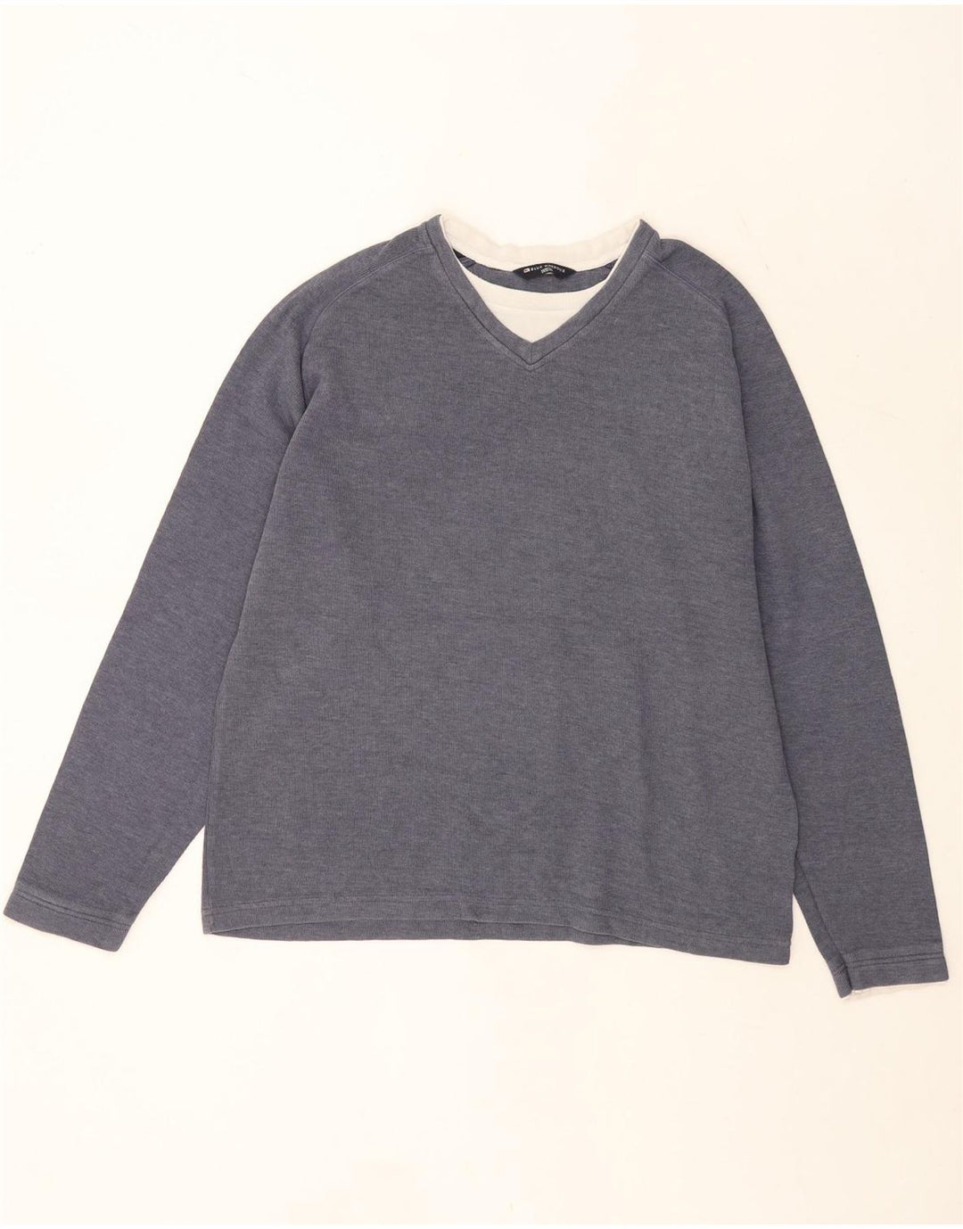 Marks & Spencer Mens Blue Harbour Sweatshirt Jumper Large Navy Blue Cotton