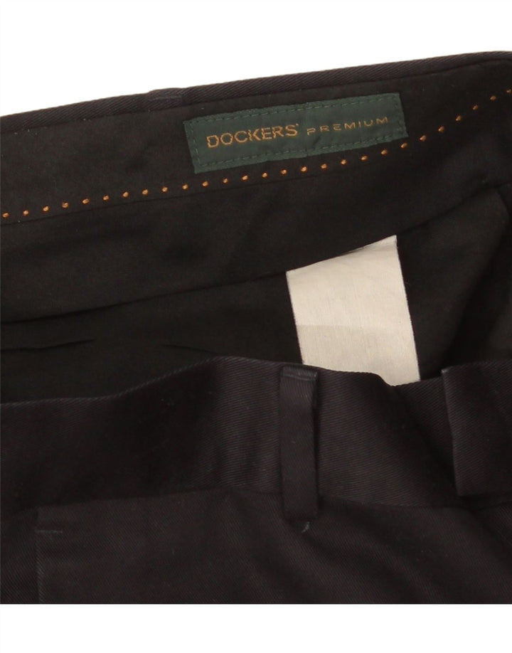 Dockers Mens Straight Suit Trousers W32 L33 Navy Blue