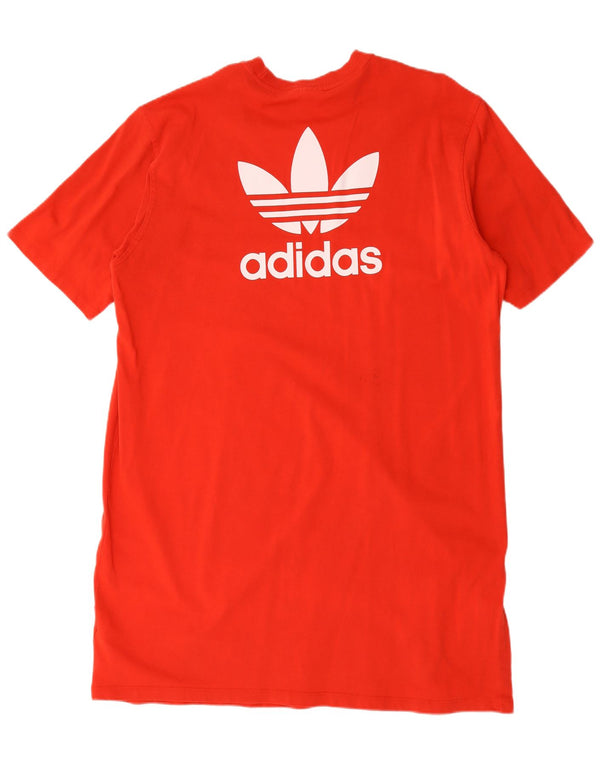 Adidas Womens Graphic Oversized T-Shirt Dress UK 20 2XL Red Cotton