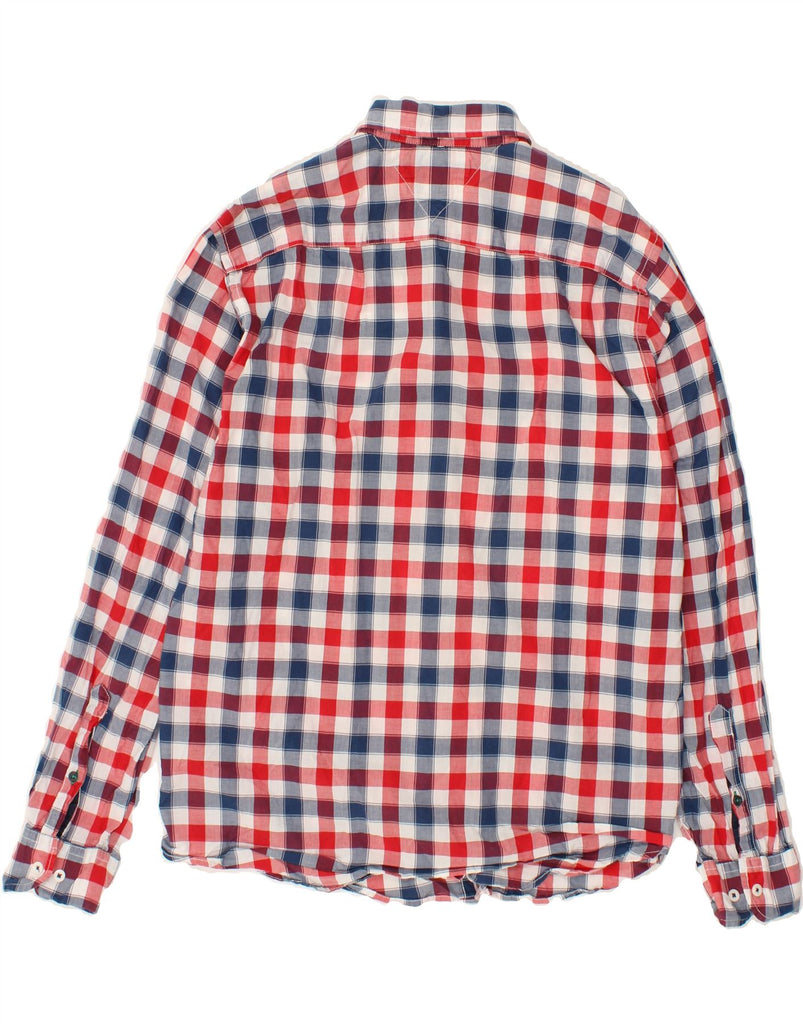 TOMMY HILFIGER Mens New York Fit Shirt XL Red Check Cotton Vintage Tommy Hilfiger and Second-Hand Tommy Hilfiger from Messina Hembry 