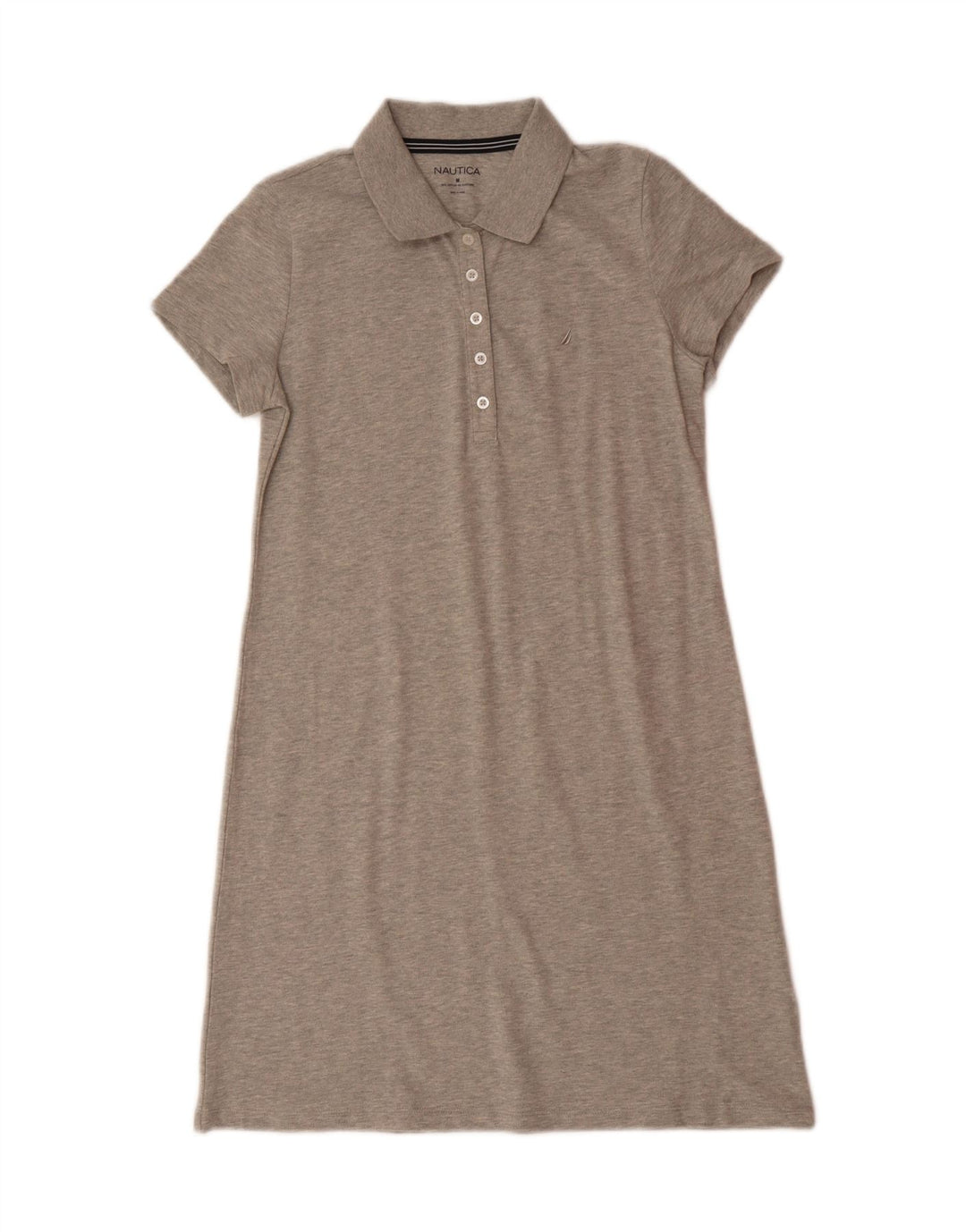 NAUTICA Womens Polo Dress UK 12 Medium Grey Cotton Vintage Nautica and Second-Hand Nautica from Messina Hembry 
