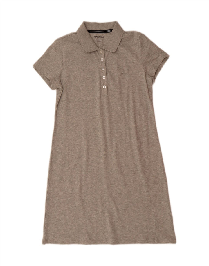 NAUTICA Womens Polo Dress UK 12 Medium Grey Cotton Vintage Nautica and Second-Hand Nautica from Messina Hembry 