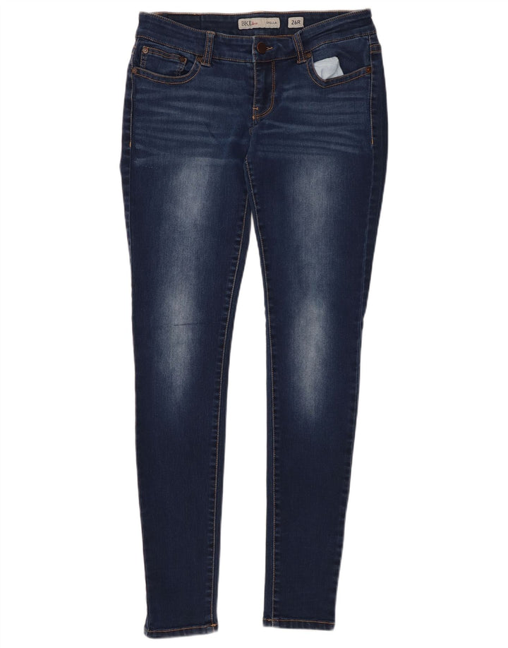 BKE Womens Stella Skinny Jeans W26 L31 Blue Cotton