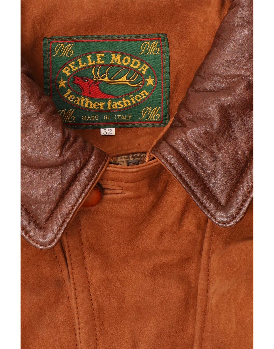 Pelle Moda Mens Leather Jacket IT 52 XL Brown