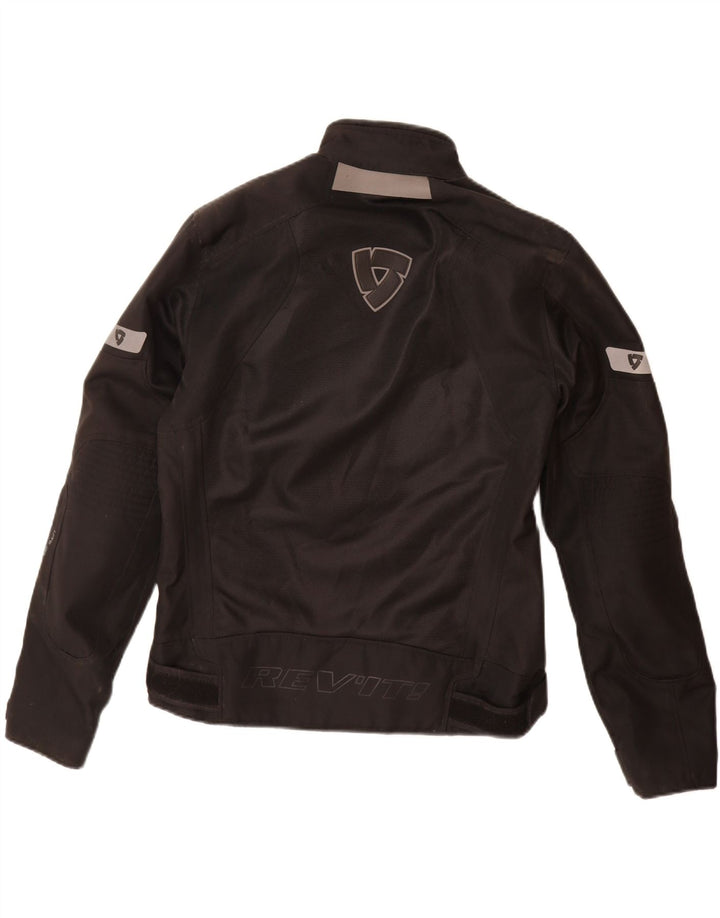 REVIT Mens Graphic Racer Jacket UK 36 Small Black Polyester