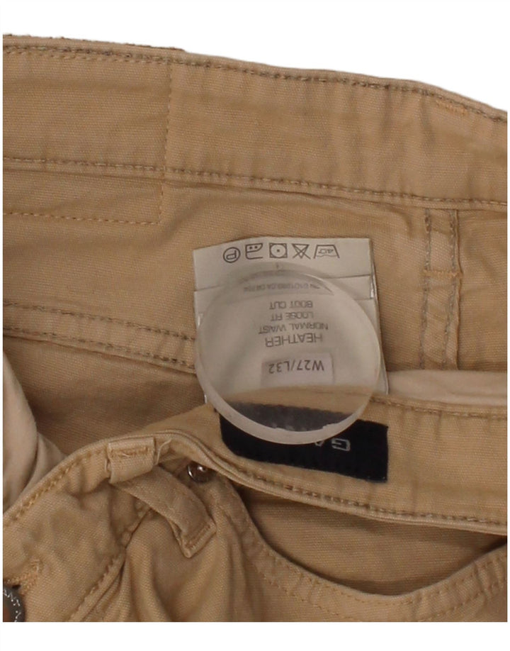 GANT Womens Straight Casual Trousers W27 L32 Beige Cotton