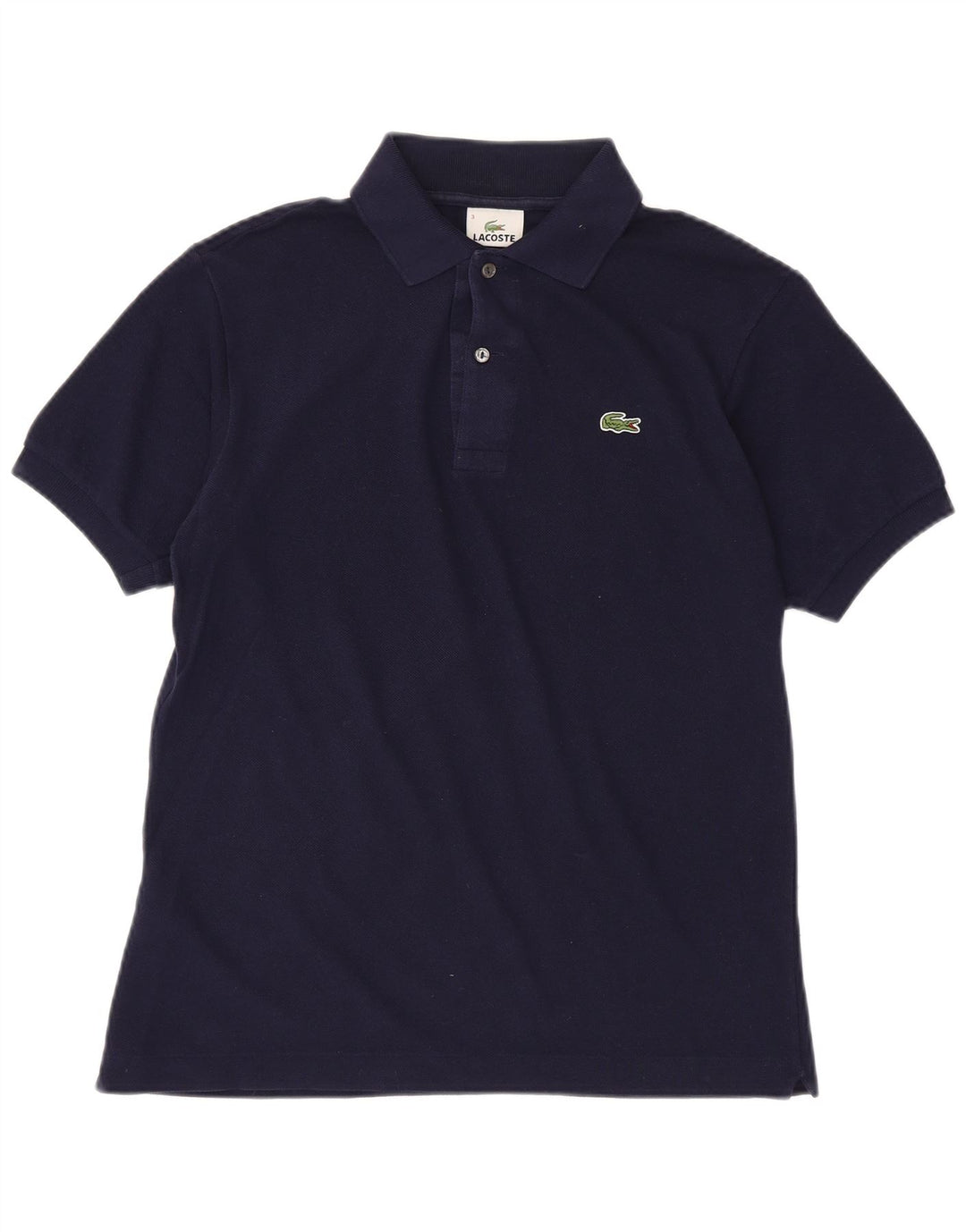 Lacoste Mens Polo Shirt Size 3 Small Navy Blue Cotton