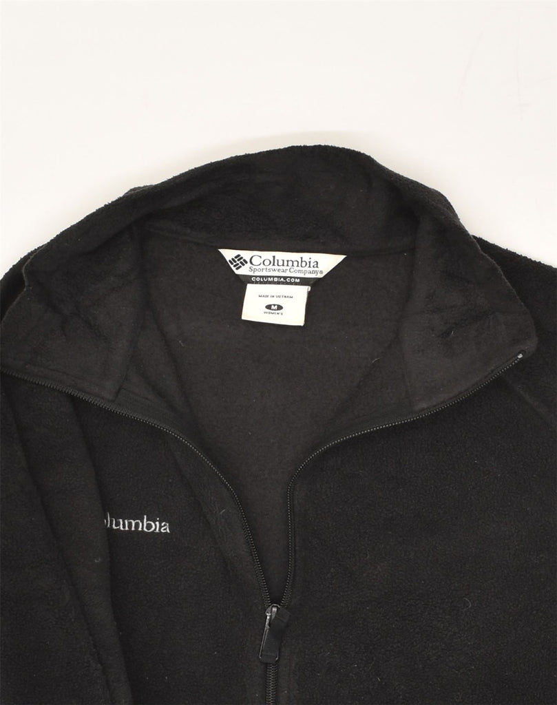 COLUMBIA Womens Fleece Jacket UK 14 Medium Black Polyester | Vintage Columbia | Thrift | Second-Hand Columbia | Used Clothing | Messina Hembry 