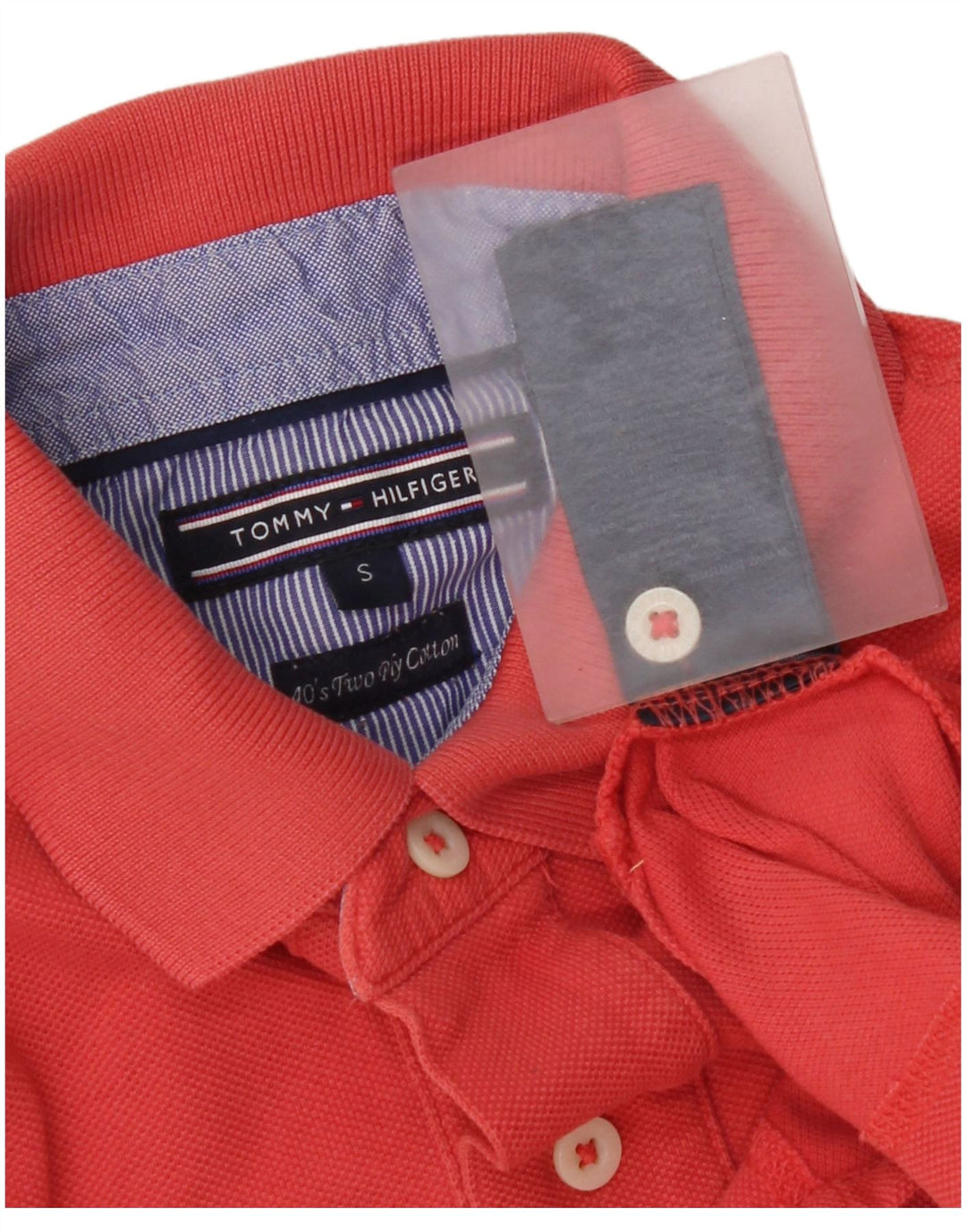 Tommy Hilfiger Mens Polo Shirt Small Red Cotton