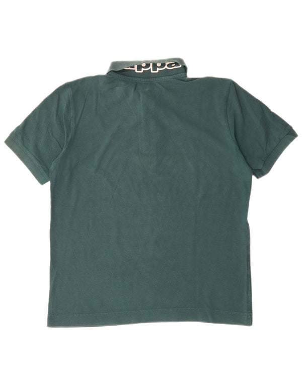 KAPPA Mens Polo Shirt Medium Green Cotton