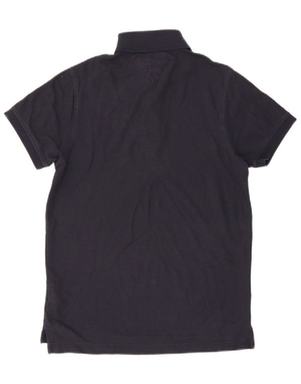 Tommy Hilfiger Mens Slim Fit Polo Shirt Small Navy Blue Cotton