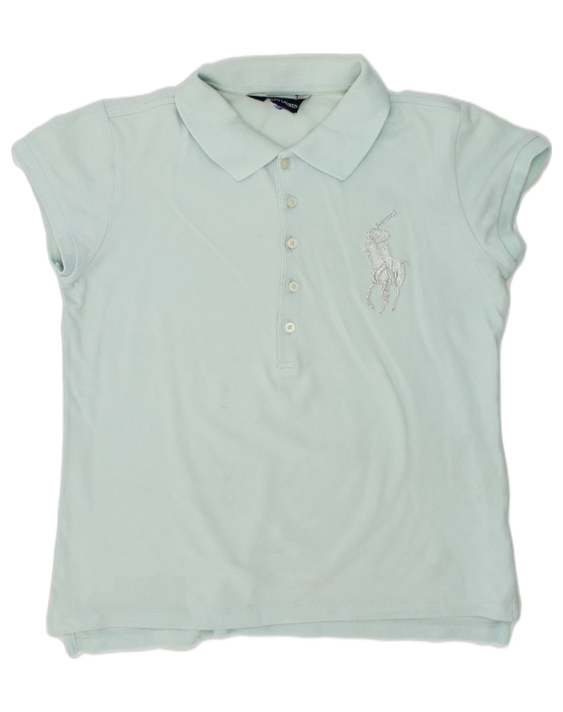 RALPH LAUREN Girls Polo Shirt 9-10 Years Blue | Vintage Ralph Lauren | Thrift | Second-Hand Ralph Lauren | Used Clothing | Messina Hembry 