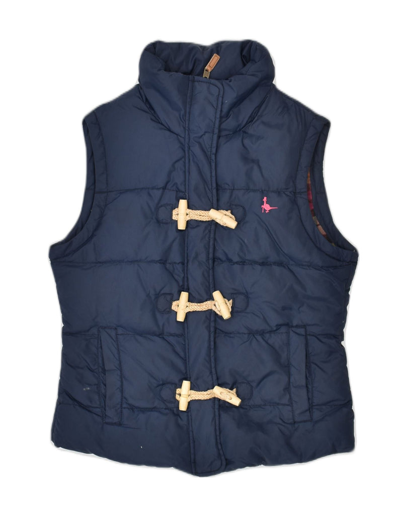 JACK WILLS Womens Padded Gilet UK 10 Small Navy Blue Nylon | Vintage | Thrift | Second-Hand | Used Clothing | Messina Hembry 