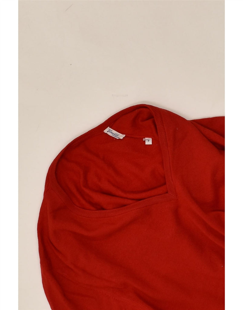 VINTAGE Mens V-Neck Jumper Sweater Medium Red Wool | Vintage Vintage | Thrift | Second-Hand Vintage | Used Clothing | Messina Hembry 