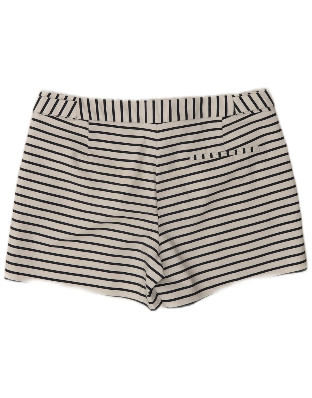 Zara Womens Casual Shorts Medium W28 White Striped Cotton