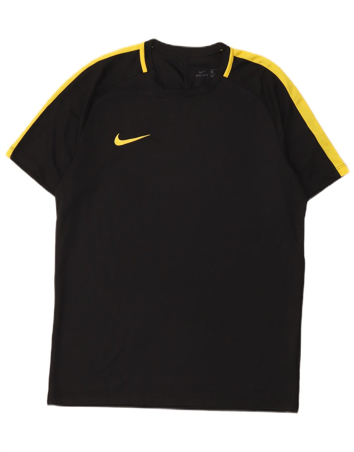 Nike Mens Dri Fit T-Shirt Top Large Black Colourblock Polyester