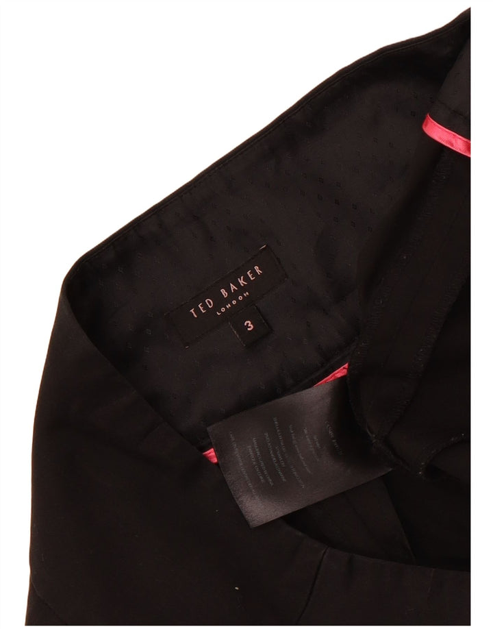 Ted Baker Womens Slim Chino Trousers Size 3 Medium W30 L29 Black Cotton