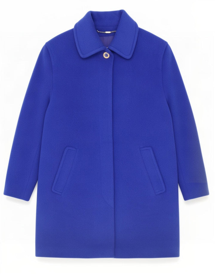 Viyella Womens Oversized Overcoat UK 12 Medium Blue Mohair