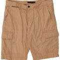 Tommy Hilfiger Mens Cargo Shorts W36 Large Beige Cotton