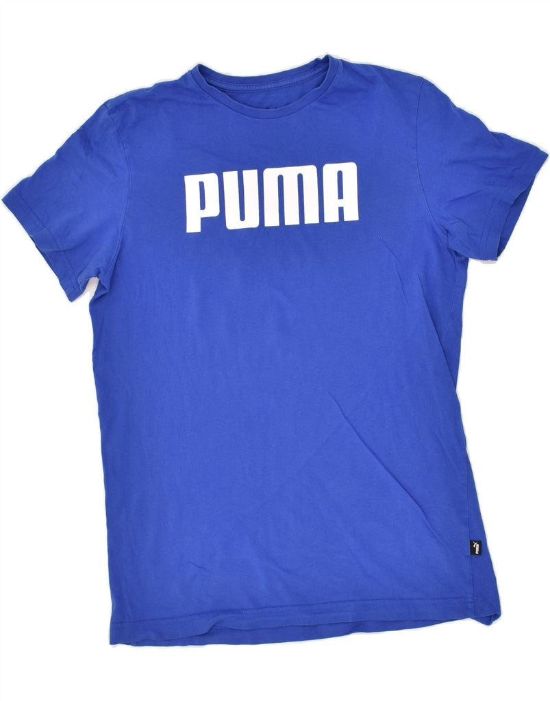 PUMA Boys Graphic T-Shirt Top 15-16 Years Blue | Vintage Puma | Thrift | Second-Hand Puma | Used Clothing | Messina Hembry 