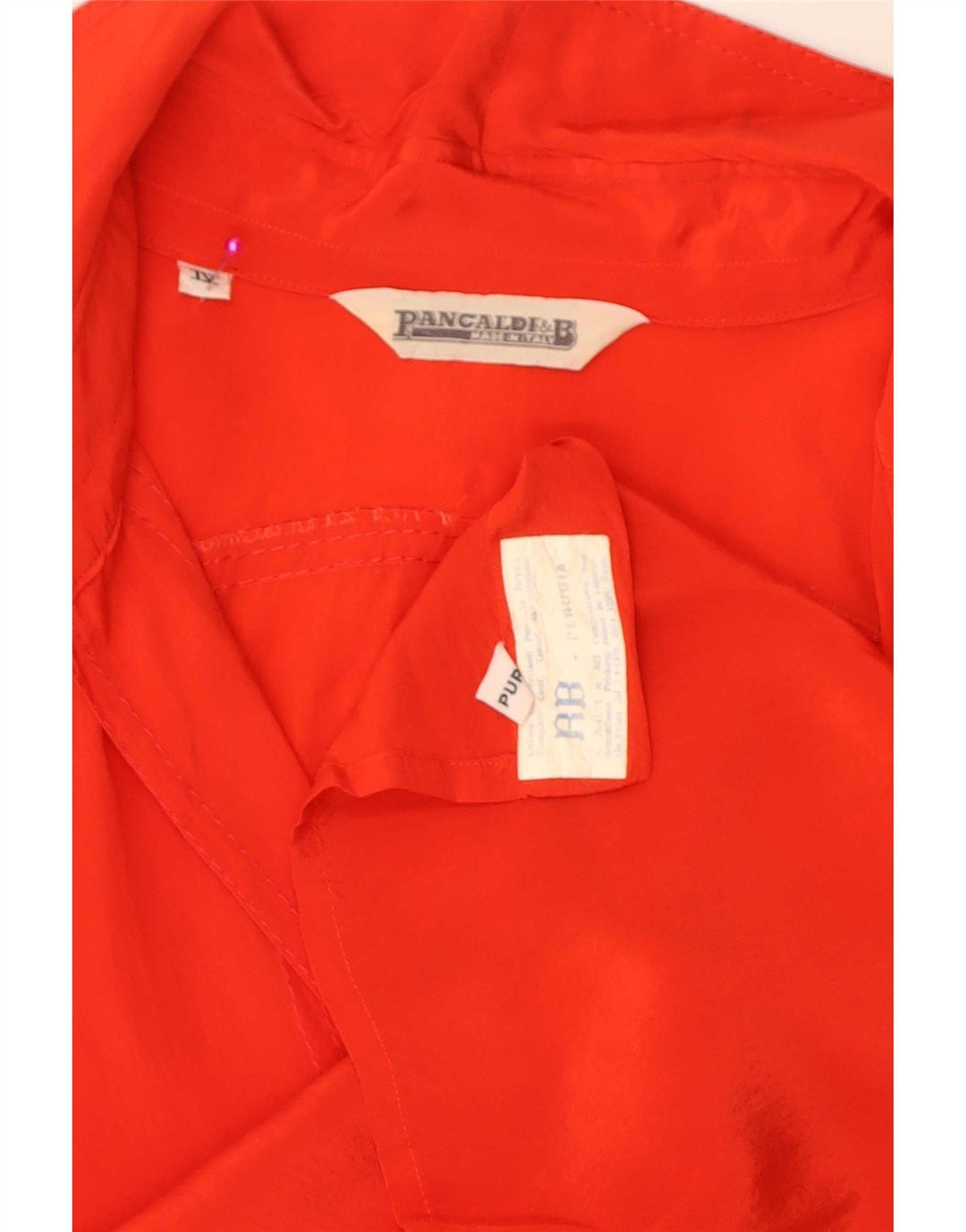 Pancaldi Womens Long Sleeve Regular Fit Shirt Large Red