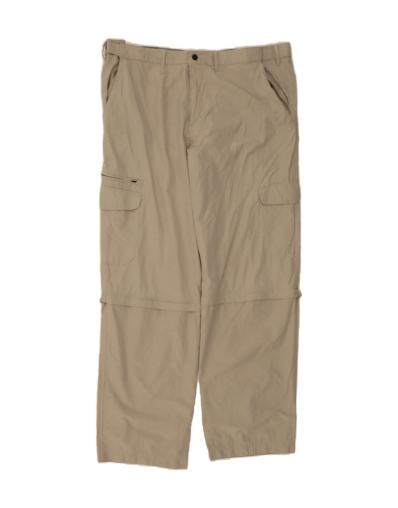 BLUE HARBOUR Mens Straight Cargo Trousers W38 L33 Beige Polyamide Vintage Blue Harbour and Second-Hand Blue Harbour from Messina Hembry 