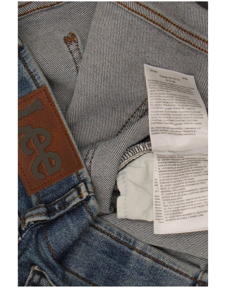 Lee Mens Straight Tapered Jeans W44 L34 Blue Cotton
