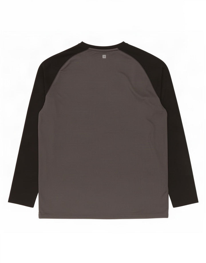 Mountain Warehouse Mens IsoCool Top Long Sleeve 2XL Grey Colourblock