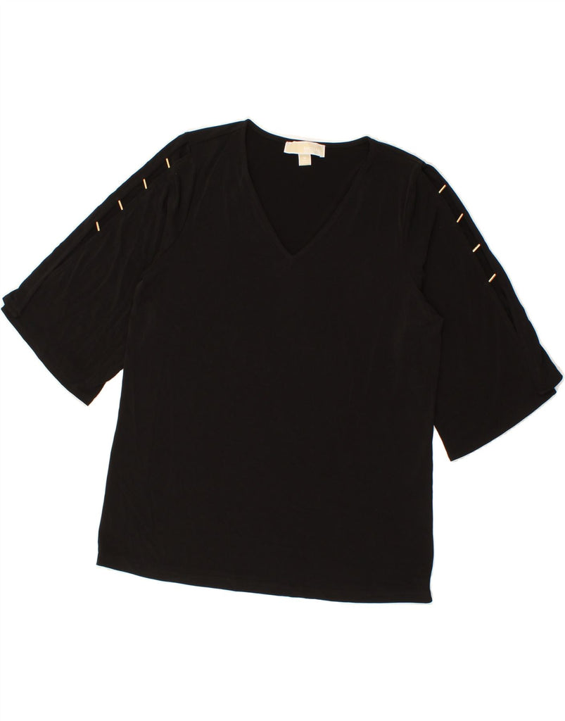 MICHAEL KORS Womens Blouse Top UK 14 Medium Black Polyester Vintage Michael Kors and Second-Hand Michael Kors from Messina Hembry 