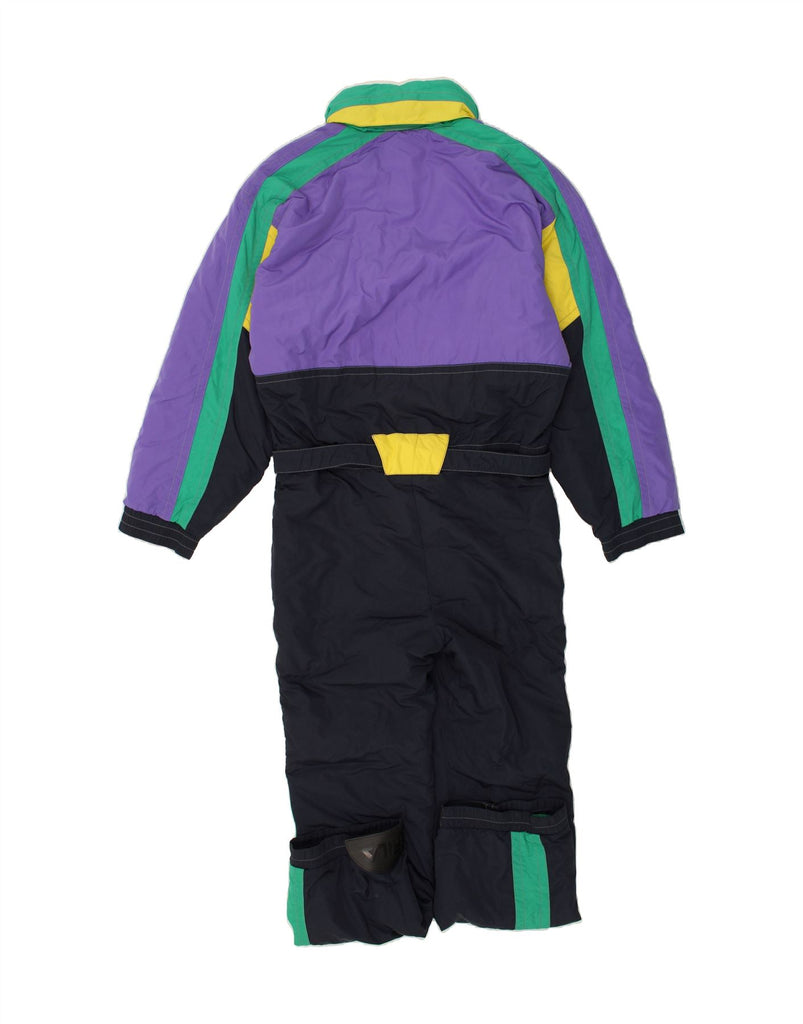 FILA Mens Hooded Ski Jumpsuit IT 48 Medium Multicoloured Colourblock | Vintage Fila | Thrift | Second-Hand Fila | Used Clothing | Messina Hembry 