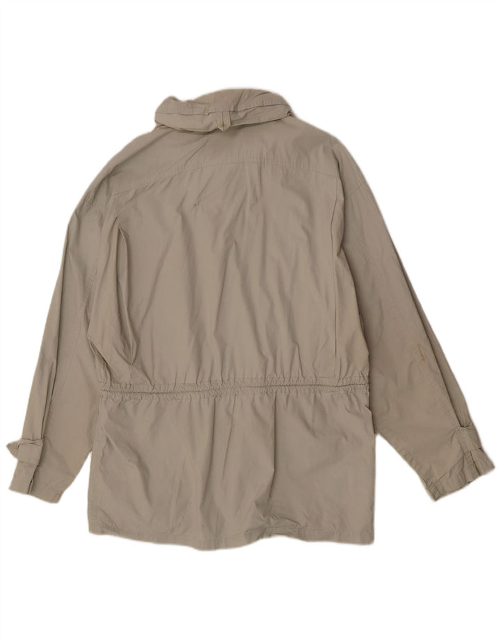 Vintage Mens Hooded Utility Jacket IT 48 Medium Grey Cotton