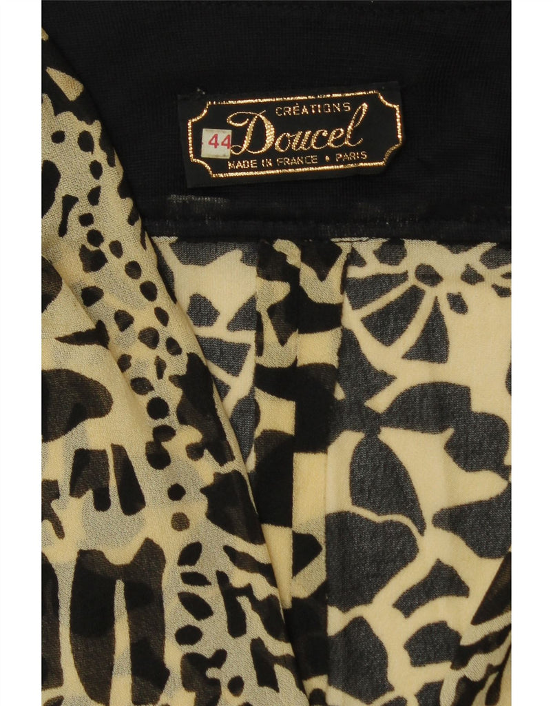 DOUCEL Womens Oversized See Through Blouse Top EU 44 XL Black Floral Vintage Doucel and Second-Hand Doucel from Messina Hembry 