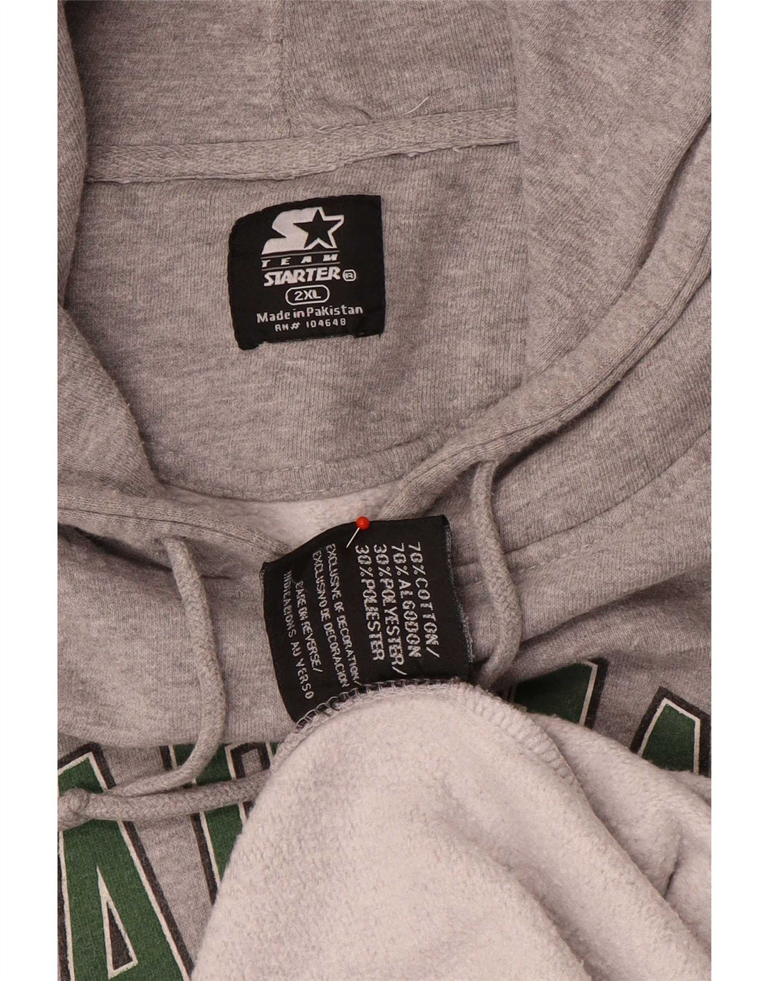 Starter Mens Marshall Thundering Herd Graphic Hoodie Jumper 2XL Grey Cotton