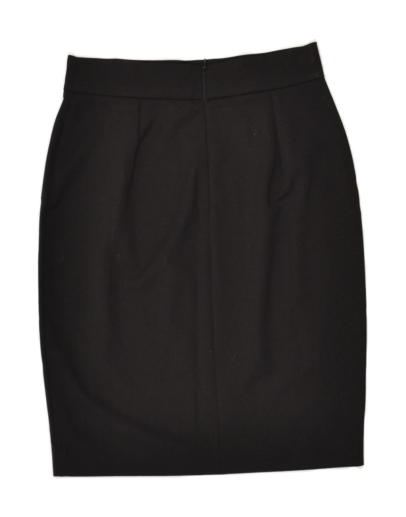 SPORTMAX Womens High Waist Pencil Skirt UK 14 Large W28 Black Polyester | Vintage Sportmax | Thrift | Second-Hand Sportmax | Used Clothing | Messina Hembry 