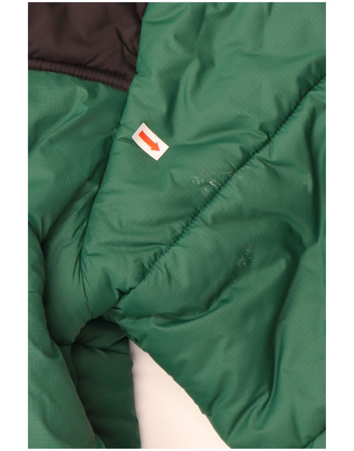 THE NORTH FACE Mens Padded Jacket UK 36 Small Green Colourblock Nylon