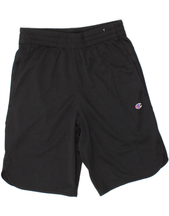 CHAMPION Boys Graphic Sport Shorts 10-11 Years Black Polyester Vintage Champion and Second-Hand Champion from Messina Hembry 