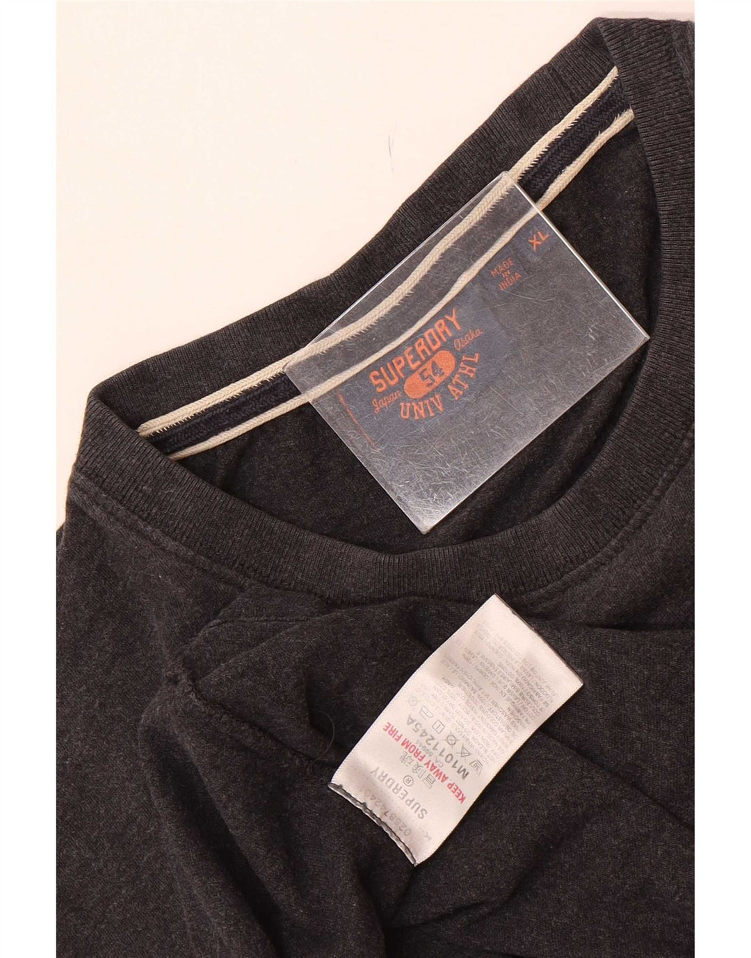 Superdry Mens Graphic T-Shirt Top XL Grey Cotton