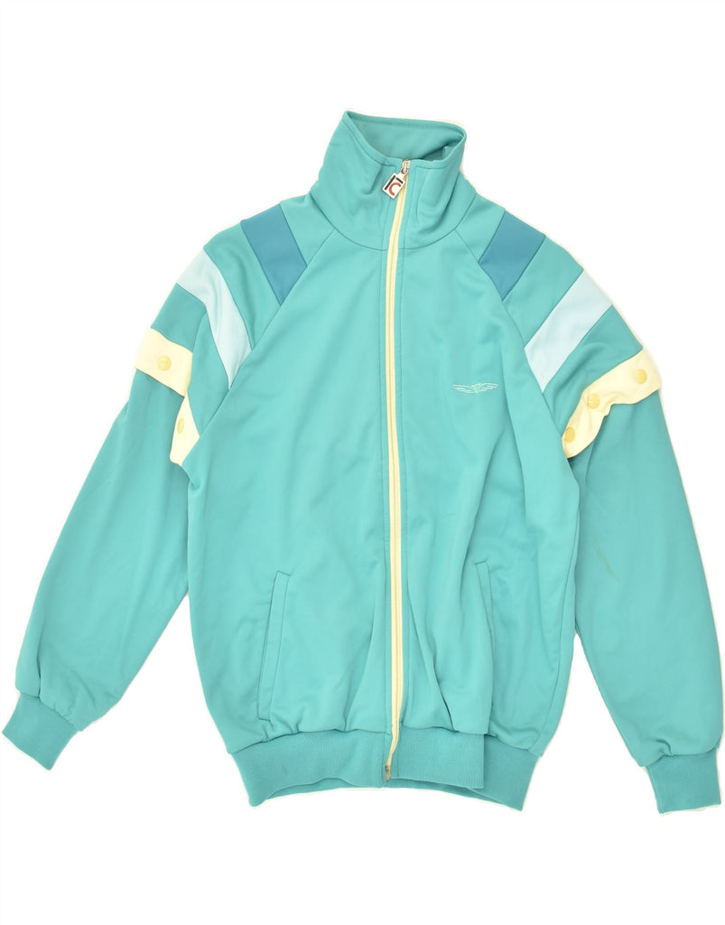 CAMPAGNOLO Womens Tracksuit Top Jacket IT 44 Medium Turquoise Polyamide | Vintage Campagnolo | Thrift | Second-Hand Campagnolo | Used Clothing | Messina Hembry 