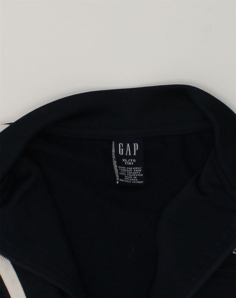 GAP Boys Tracksuit Top Jacket 11-12 Years XL Navy Blue Polyester | Vintage Gap | Thrift | Second-Hand Gap | Used Clothing | Messina Hembry 