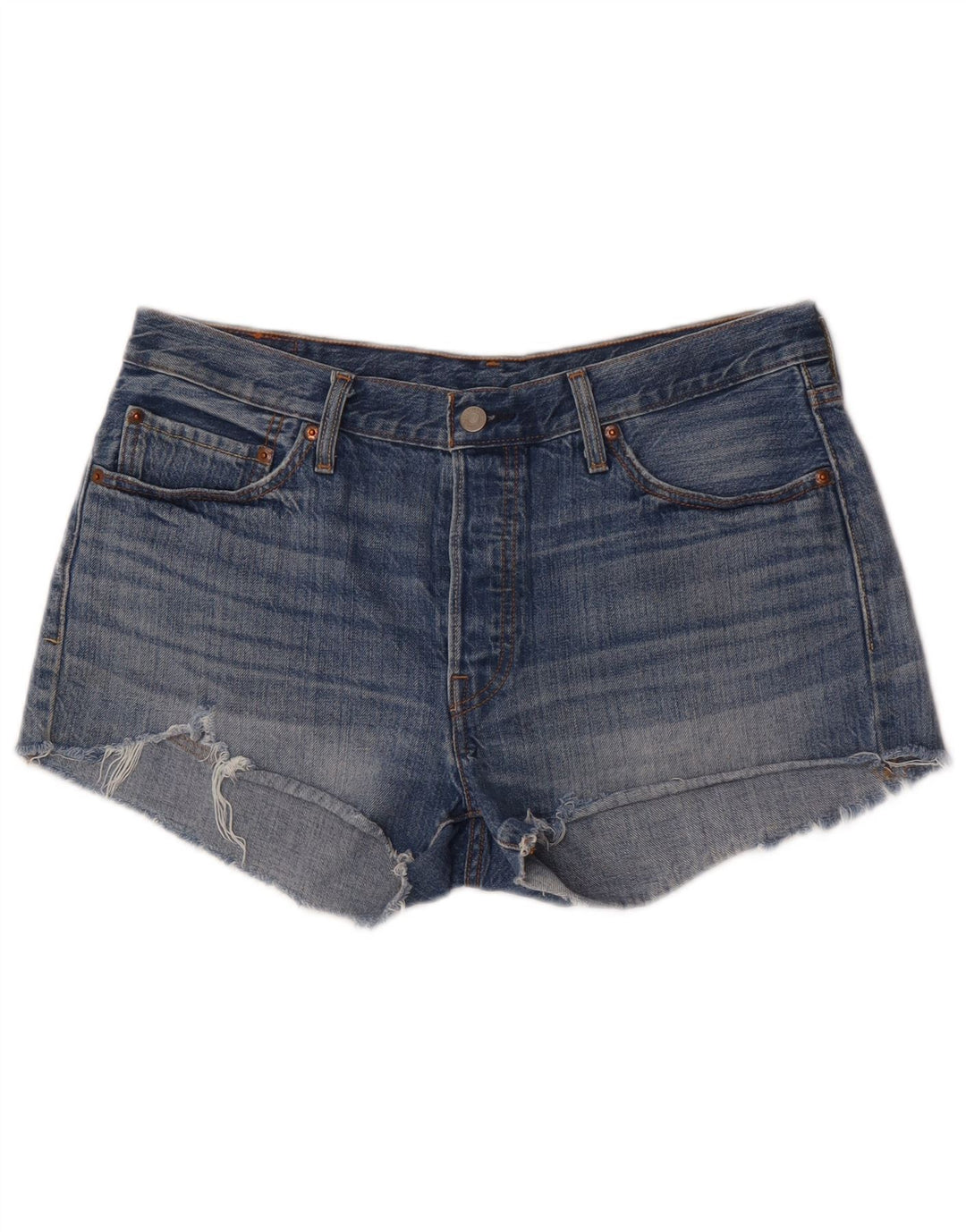 Levi's Womens 501 Denim Shorts W32 Large Blue Cotton