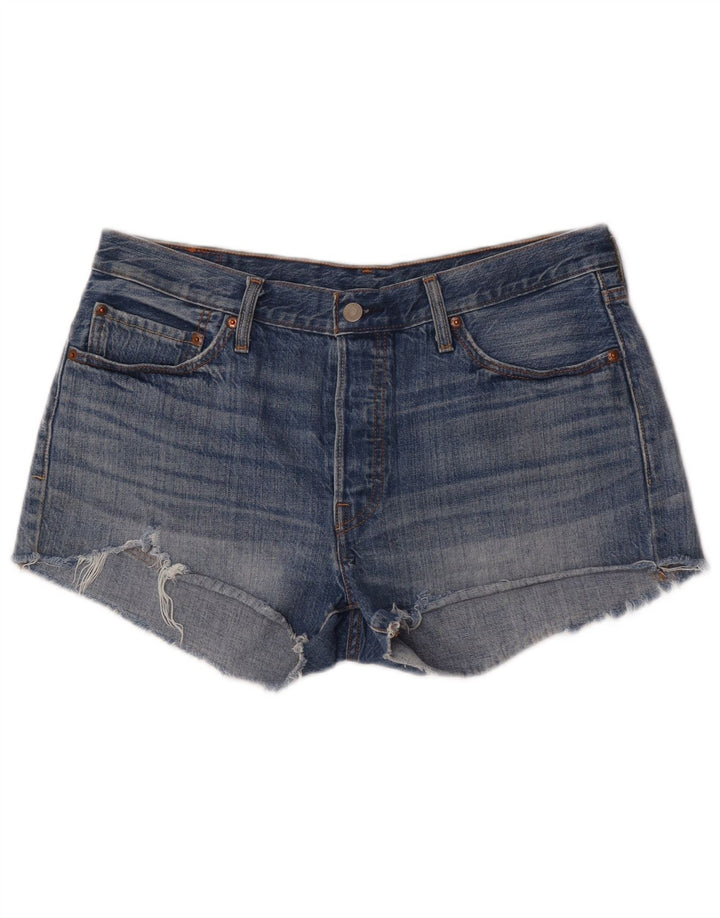 Levi's Womens 501 Denim Shorts W32 Large Blue Cotton