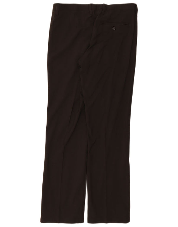 Hugo Boss Mens Straight Suit Trousers IT 46 Small W32 L30 Brown Wool