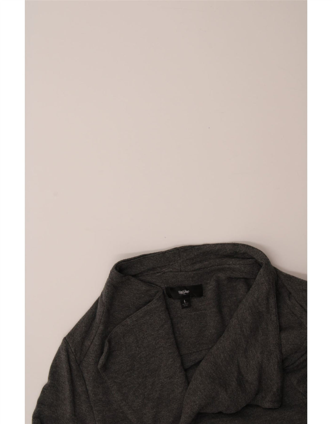 MOSSIMO Womens Asymmetric Cardigan Top UK 14 Large Grey Rayon Vintage Mossimo and Second-Hand Mossimo from Messina Hembry 