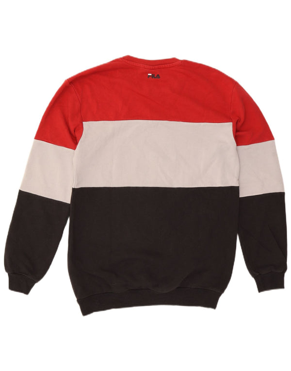 Fila Mens Graphic Sweatshirt Jumper XS Multicoloured Colourblock Cotton
