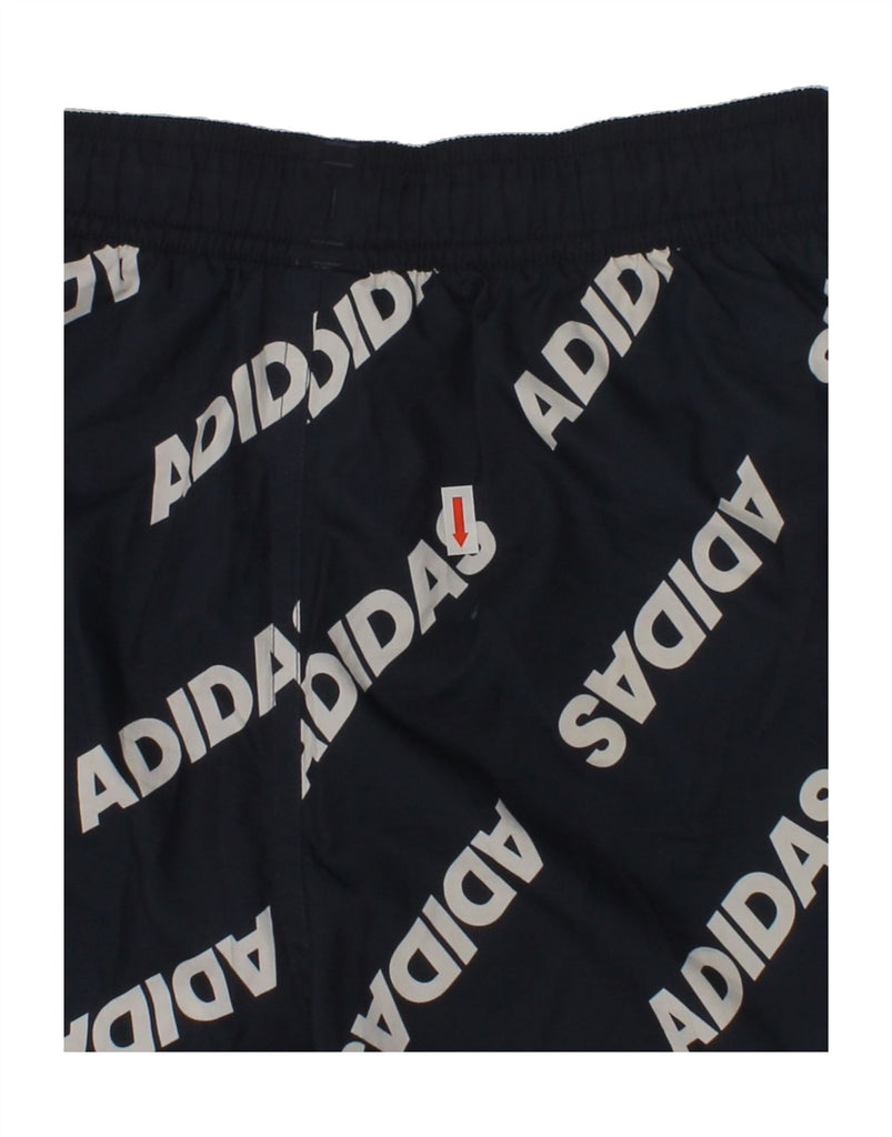 ADIDAS Mens Graphic Sport Shorts XS Navy Blue Polyester | Vintage Adidas | Thrift | Second-Hand Adidas | Used Clothing | Messina Hembry 