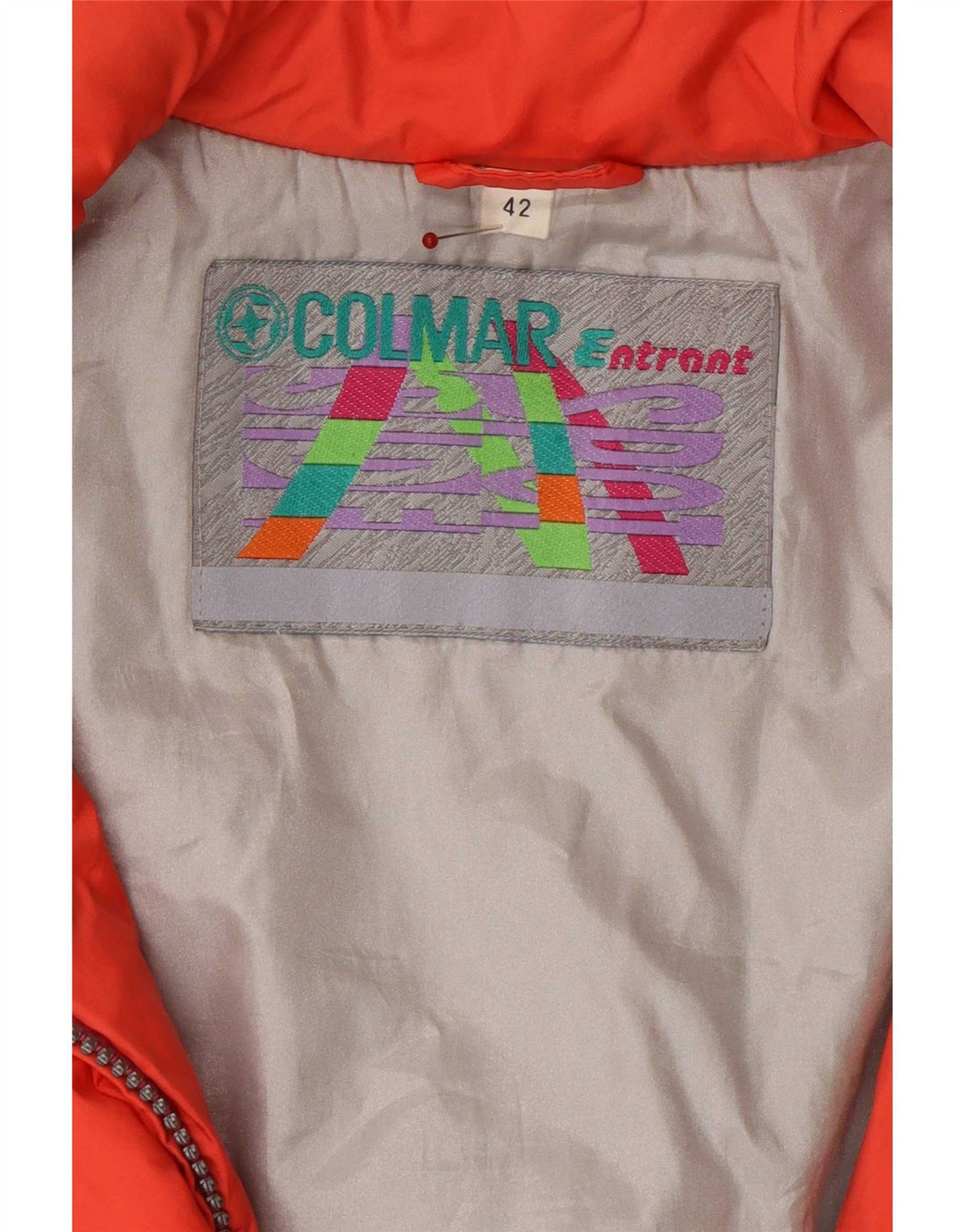 Colmar Womens Entrant Oversized Ski Jacket EU 42 XL Pink Colourblock 90s